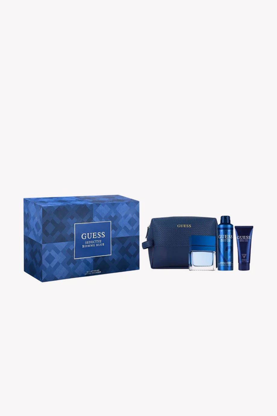 Picture of GUESS SEDUCTIVE BLUE MEN EAU DE TOILETTE 100ML+S/G 100ML+BODY SPRAY 226ML+ POUCH SET